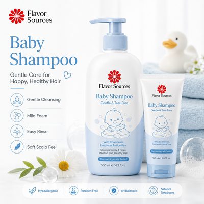 baby shampoo manufacturer OEM ODM production sample by Flavor Sources