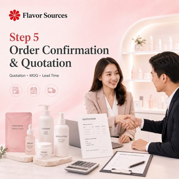 Skincare order confirmation and quotation by Flavor Sources
