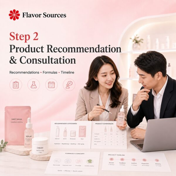 Skincare product recommendation and consultation by Flavor Sources