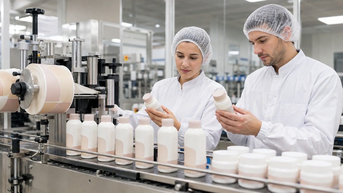 anti-aging skincare manufacturer manufacturing production line process