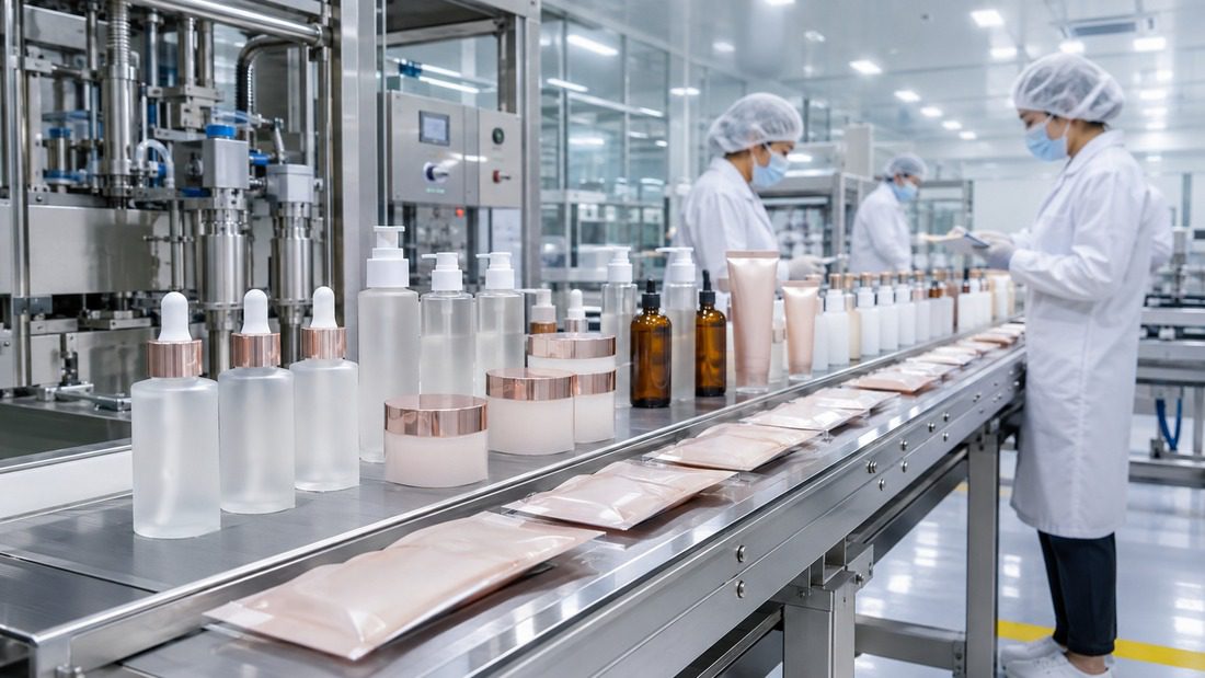 brightening skincare manufacturer manufacturing production line process