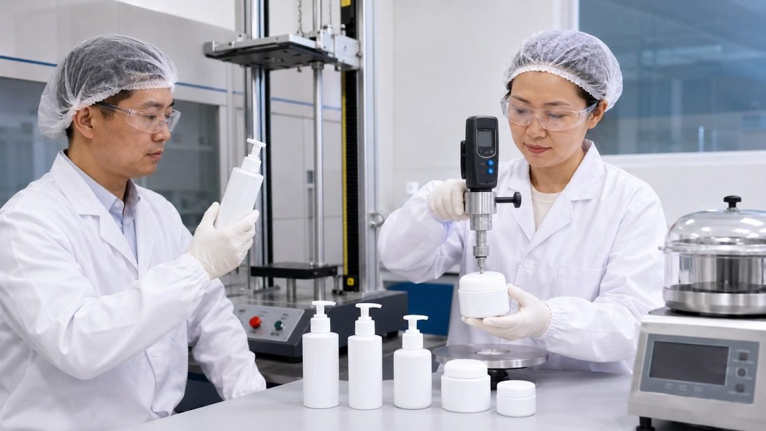 Quality control testing of cream lotion formulation ingredients